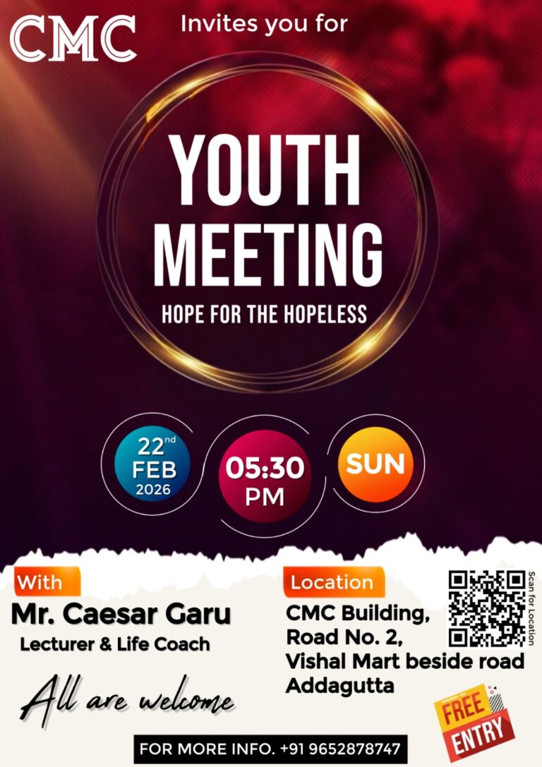Youth Gospel Meeting – Sunday 22 nd Feb 2026