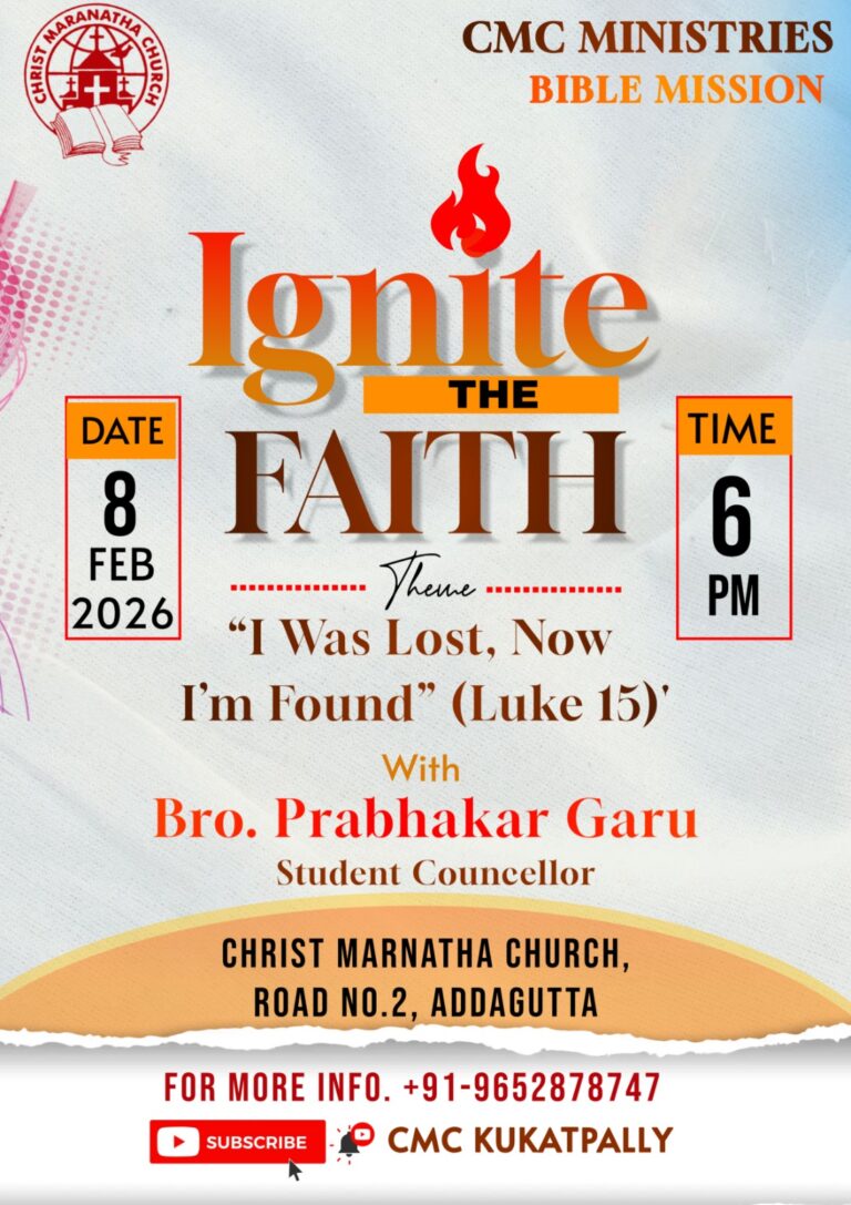 Ignite The Faith – Youth Fellowship Meeting – Sunday Feb 8th 2026